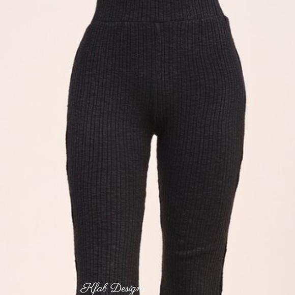 ❤️LAST Stretch Textured Rib High Waist Flare Pants - Picture 5 of 5